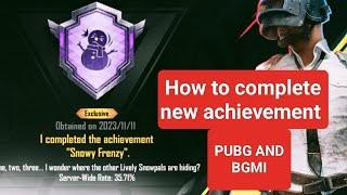 HOW TO COMPLETE SNOWY FRENZY ACHIEVEMENT! #pubgmobile #achievement