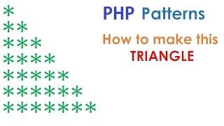 PHP For Beginners: Printing a pyramid pattern using nested FOR loops