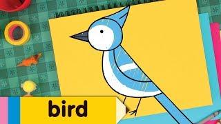 How To Draw A Bird | Simple Drawing Lesson for Kids | Step By Step