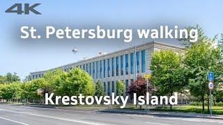 Russia, St. Petersburg | Walking on Krestovsky Island [St. Petersburg 4K]