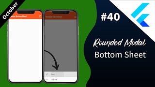 Flutter Tutorial - Modal Bottom Sheet - Rounded