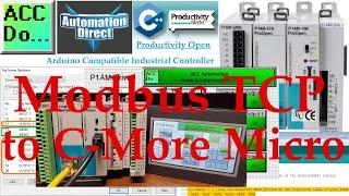 Productivity P1AM Industrial Arduino Modbus TCP to C-More Micro EA3