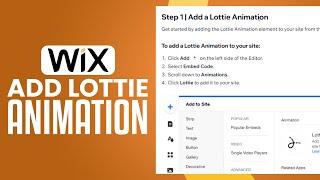 How To Add Lottie Animation To Wix (2023) Easy Tutorial