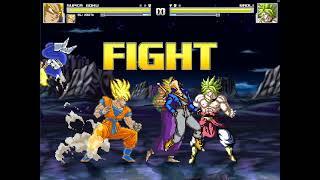 [MUGEN] SSJ Goku & SSJ Vegeta & SSJ Trunks & Piccolo vs Broly