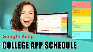 WHAT TO DO EACH WEEK Until Your College Application Deadline - Time Management with Google Keep