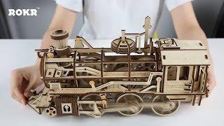 Mechanical gear series--DIY Wooden Locomotive LK701 - assembly video