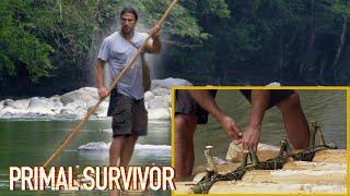 How To Build A Sturdy Wooden RAFT | Primal Survivor