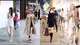 Chinese beautiful girl streets fashion
