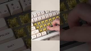 Akko V3 Cream Yellow vs. V3 Yellow PRO | Comparison Typing Test #shorts #akko #customkeyboard