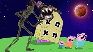 No Way...! Siren Head  Attacked Peppa Pig House During At Night | Peppa Pig Funny Animation