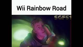 Wii Rainbow Road be like