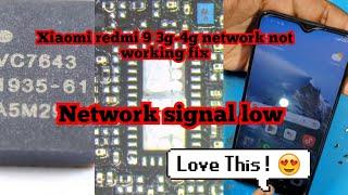 Xiaomi redmi 9 no service network fix || Xiaomi redmi 9 network signal low and 4G 3G net not working