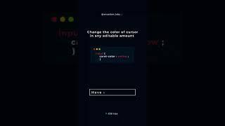 How to change Cursor Color in CSS - CSS Property #shorts #cssshorts