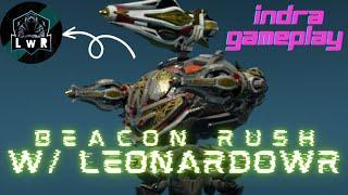 Indra, Mars, Khepri on Factory map! Beacon Rush w/ Leonardo [WR] | War Robots Gameplay