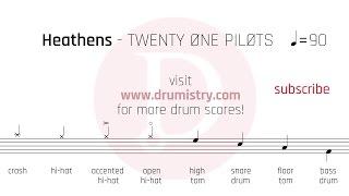 Twenty One Pilots - Heathens Drum Score