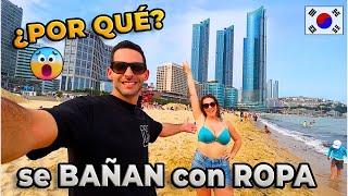 ¿POR QUÉ los COREANOS se BAÑAN con ROPA en la PLAYA? | COREA DEL SUR BUSAN