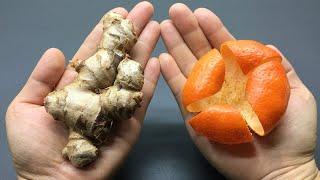 Don't Throw Away Orange Peels. Combine With Ginger, It's Really Powerful, Economical And Practical