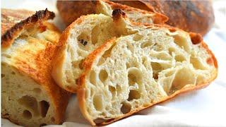 The Best Homemade Artisan Bread Recipe | How to make Open Crumb Rustic Bread / Crusty white Bread