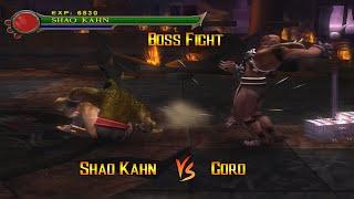 Shao Kahn VS Goro Boss Fight - Mortal Kombat Shaolin Monks | HARD 1080P Gameplay