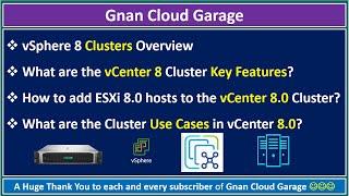 How to add ESXi 8.0 hosts to the vCenter 8.0 Cluster? | Key Features | Cluster Use Cases