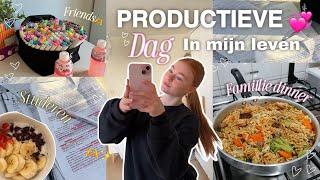 PRODUCTIEVE DAG IN MIJN LEVEN 🫶 | vriendinnen, famillie, studeren, Grwm, … 🩷