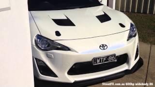 The Trouble with Wide-body :P StreetFX's Toyota 86 trying to get into driveway.