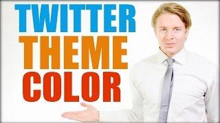 How to change Twitter theme color  - Twitter Tutorial 2016