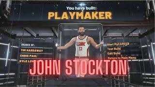 NBA 2K22 John Stockton - Legends of the Game build - Playmaking point guard build