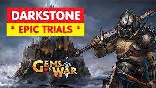 Gems of War DARKSTONE Epic Trials! Team Order and Best Fast Strategy!