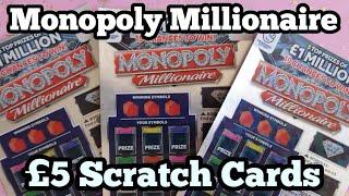 Monopoly Millionaire - £5 Scratch Cards - New Scratch Cards