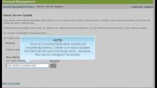 Changing name servers via Dotster.com