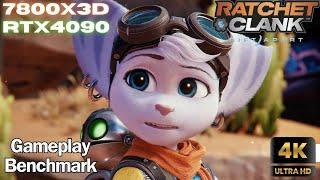 Ratchet & Clank Gameplay Benchmark | RTX 4090 | 7800X3D | 4K Max settings | DLSS ON | RayTracing ON