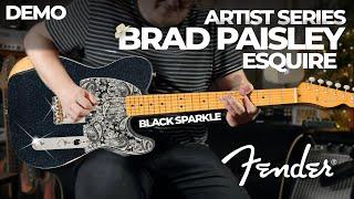 Brad Paisley Road Worn Esquire, Black Sparkle w/HIDDEN Secret Agent Pickup