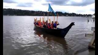 Blue Heron Canoe on Lake Washington