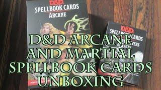 D&D Arcane and Martial Spellbook Cards Unboxing