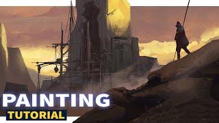 How to Paint a Landscape Environment (Concept Art Tutorial)