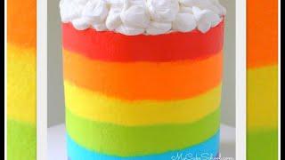 Rainbow Buttercream Cake HD