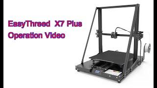 EasyThreed X7 Plus Large FDM 3D Printer  operation video ,build size:400*400*450mm