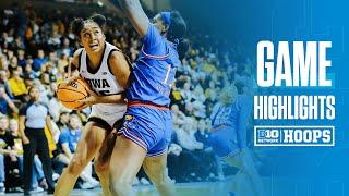 Kansas vs  Iowa | Highlights | Big Ten Women's Basketball | 11/20/2024