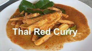 Thai food recipe Red Curry Chicken Quick easy #chefstravels