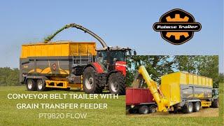 Palmse Trailer conveyor belt trailer PT9820 FLOW with grain transfer feeder #farming #trailer