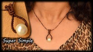 Macrame  Tutorial | DIY Macrame  Necklace with Pearl | super simple tutorial