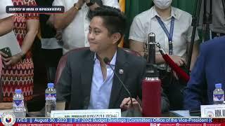 Sandro Marcos ends OVP budget hearing before P500-M confidential fund is questioned