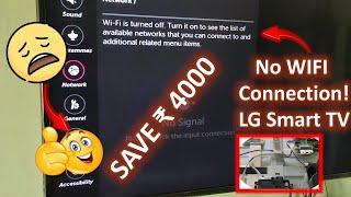 LG Tv - WiFi is turned off, 100 % Problem solved, How to fix Wi-Fi Problem on LG Smart TV 43LJ554T