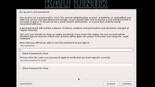 Installation of Kali Linux rolling edition 2016.1 - VIDEO