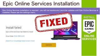 Epic Online Services Installation Is Required | How to Install Epic Online Services