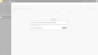 Power BI We couldn't find any data formatted as a table