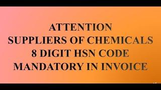 8 Digit HSN Code Mandatory for Specified Products