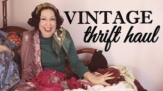 Mega May Vintage Thrift Haul -What I thrift to refashion and style into vintage looks