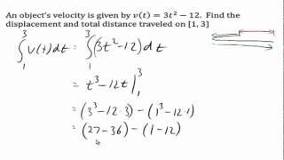 Displacement and total distance traveled